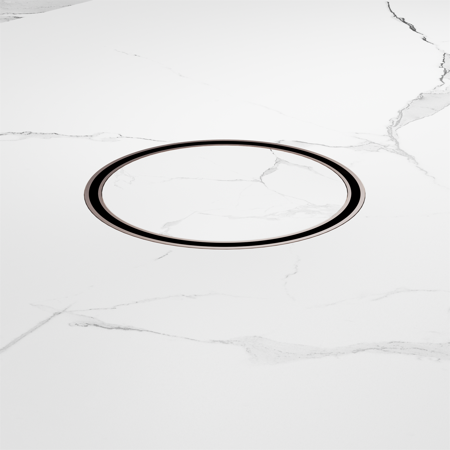 130mm Round Tile Insert Floor Waste 100mm Outlet Brushed Bronze