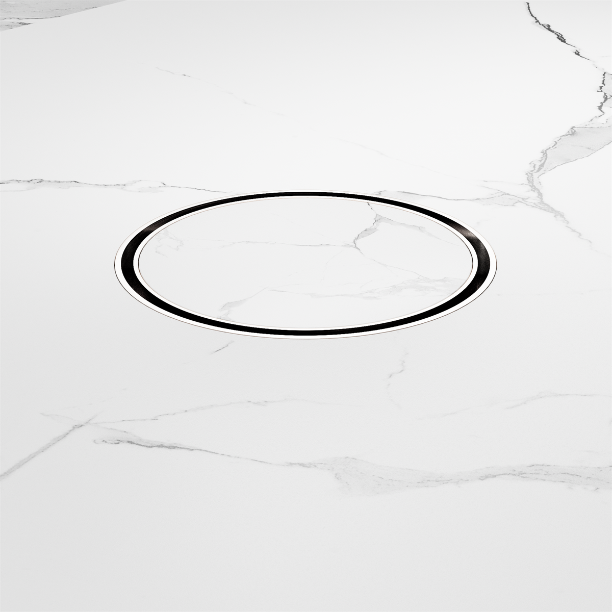 130mm Round Tile Insert Floor Waste 100mm Outlet Chrome