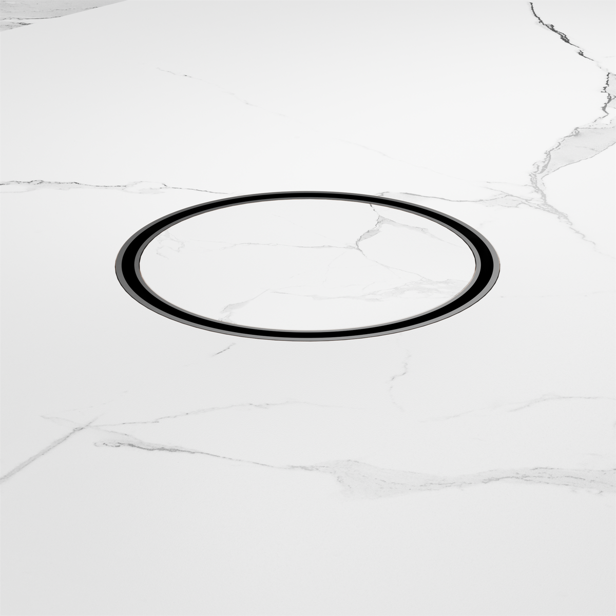 130mm Round Tile Insert Floor Waste 100mm Outlet Gun Metal