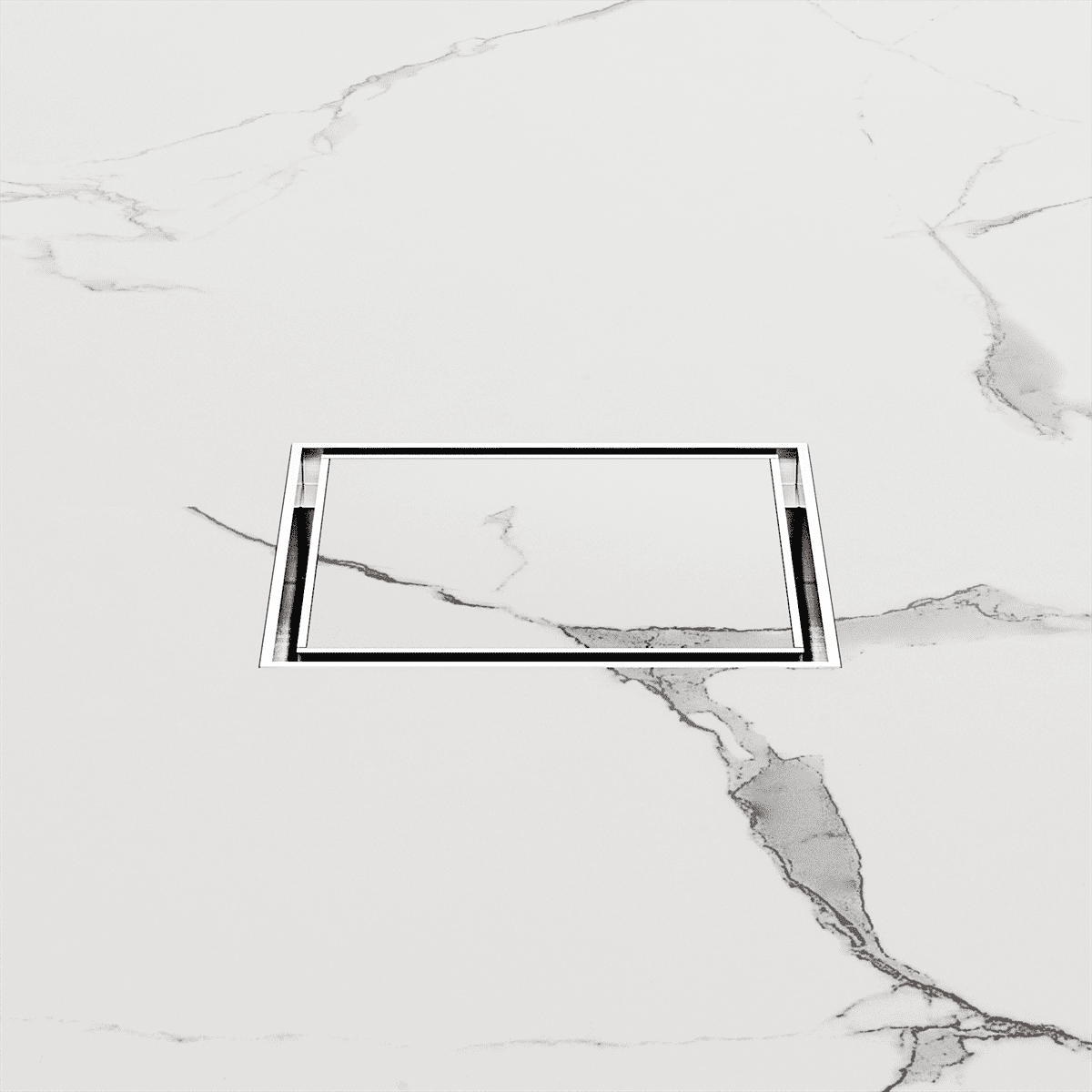 100MM Square Tile Insert Floor Waste 50MM Outlet - Reno Spares
