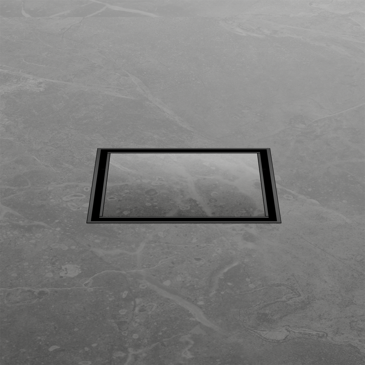 100mm Square Tile Insert Floor Waste 50mm Outlet Matte Black