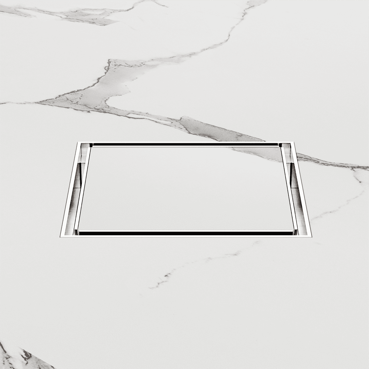 130MM Square Tile Insert Floor Waste 80MM Outlet - Reno Spares