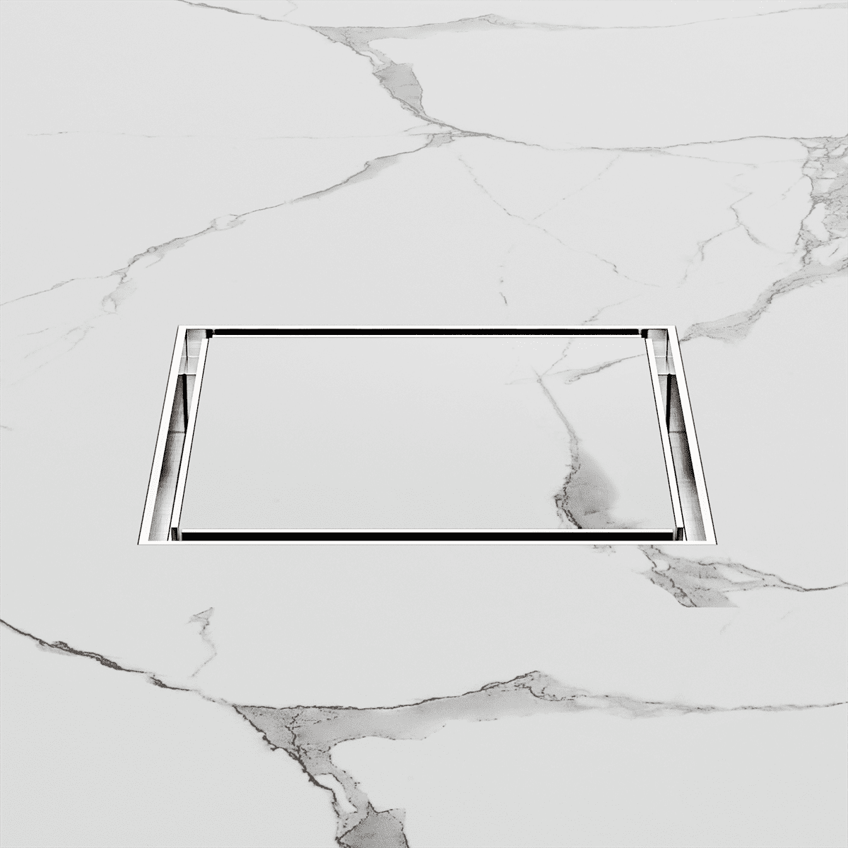 130MM Square Tile Insert Floor Waste 100MM Outlet - Reno Spares