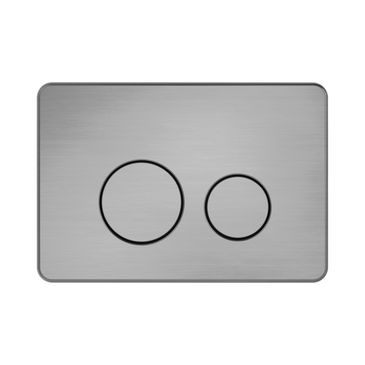 In Wall Toilet Push Plate Gun Metal