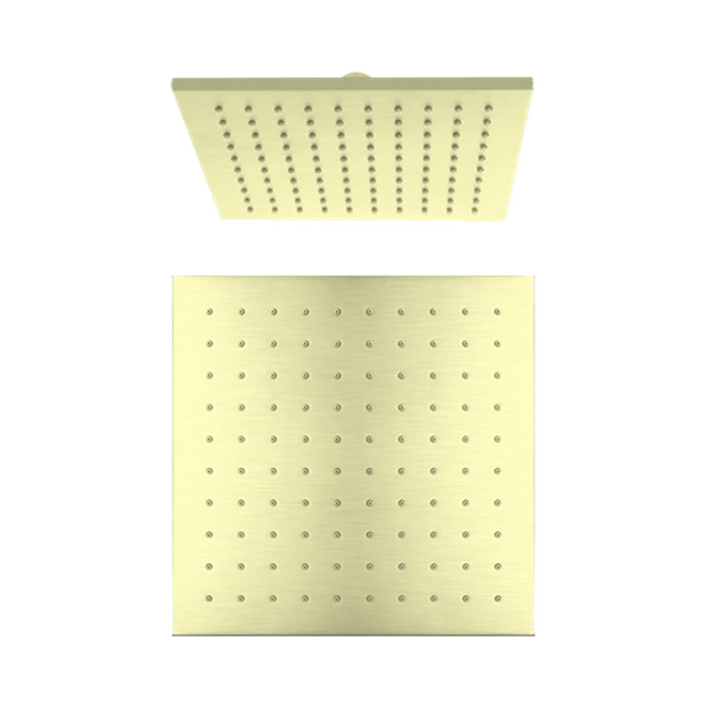 250mm Square Shower Head Brushed Gold
