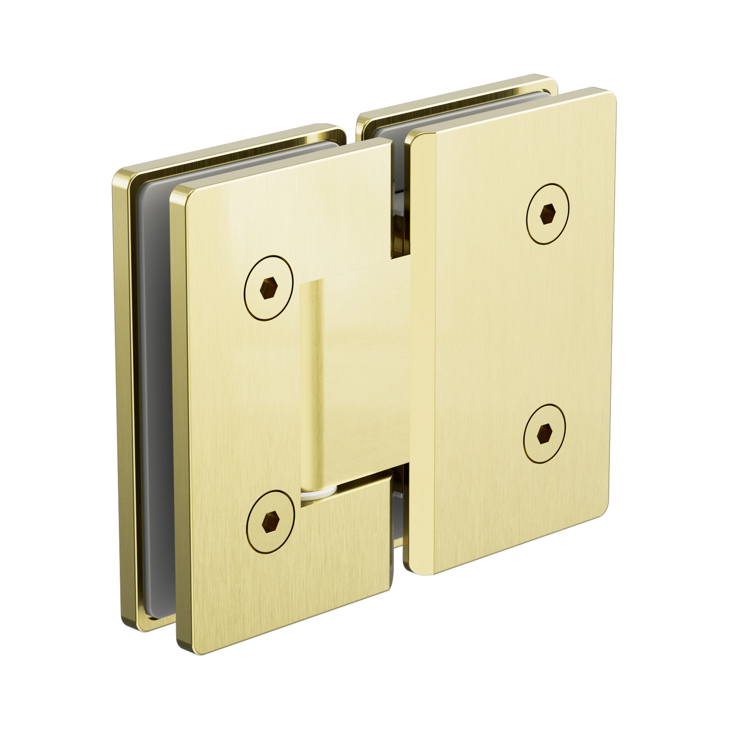 180 Degree Glass To Glass Shower Hinge 10mm Glass Brushed Gold