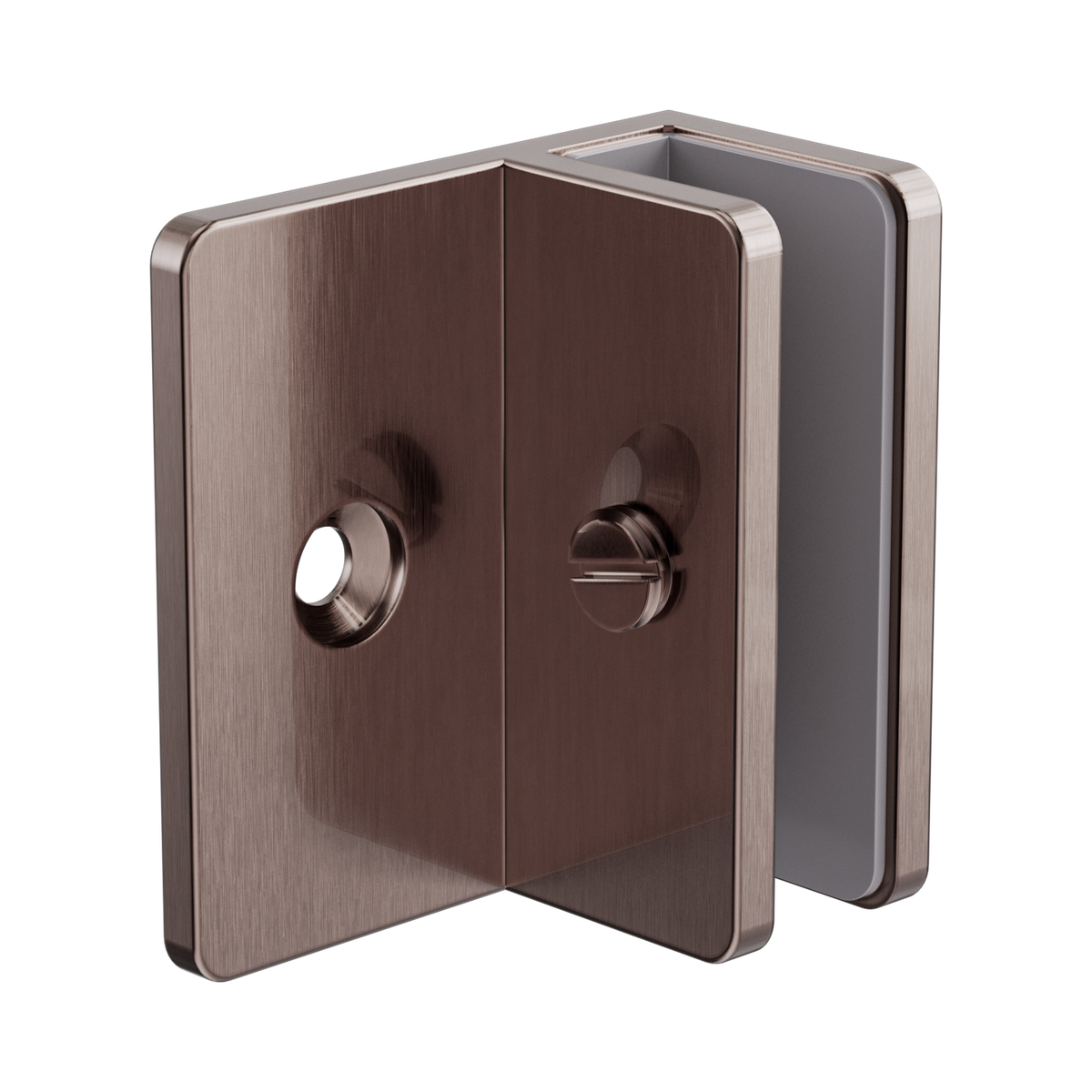 Shower F Bracket 10mm Glass Brushed Bronze
