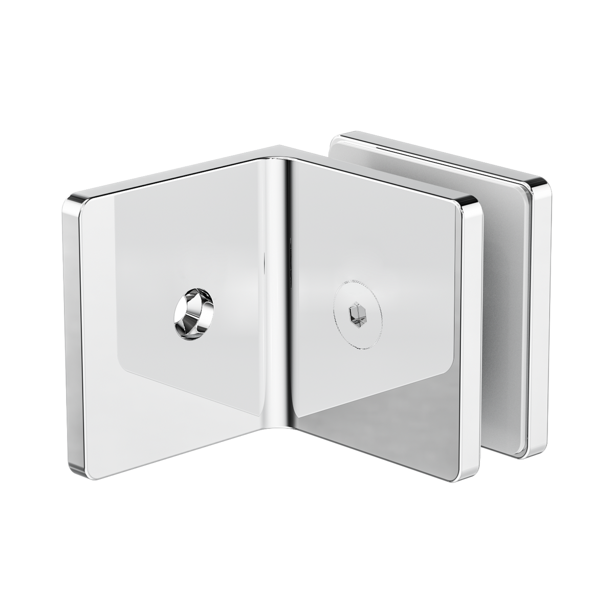 90 Degree Glass To Wall Bracket 10mm Glass Chrome