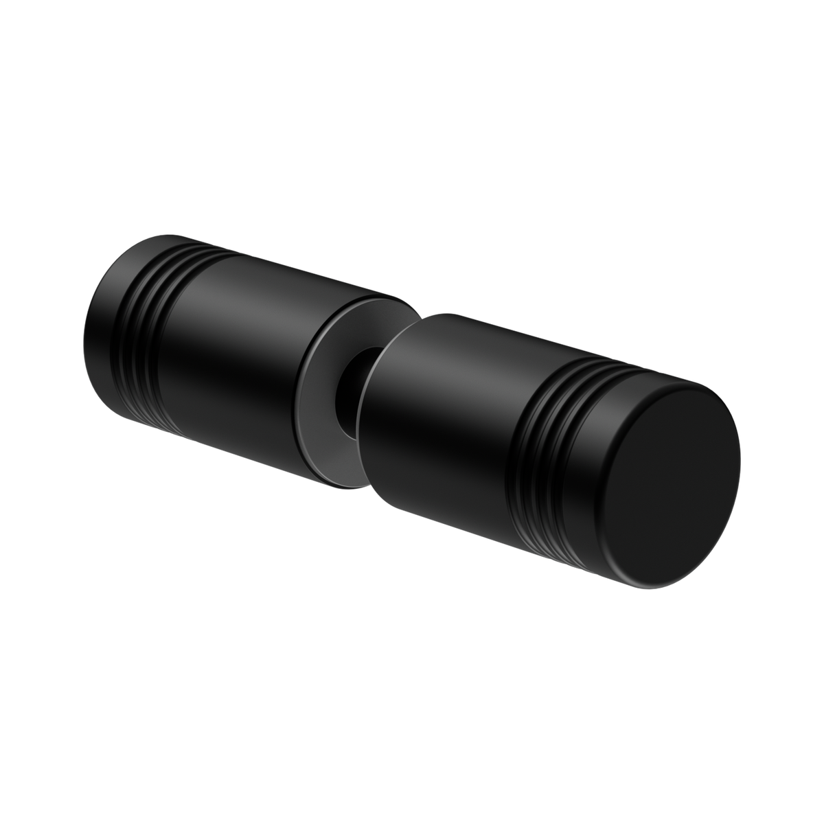 Round Shower Knob Matte Black
