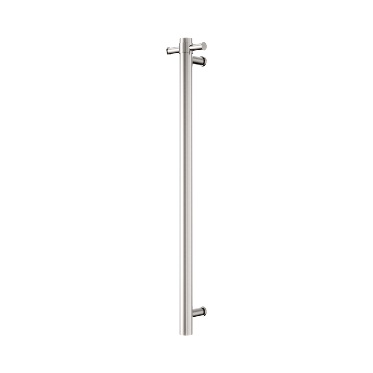 Mecca 240V Single Vertical Heated Towel Rail Brushed Nickel