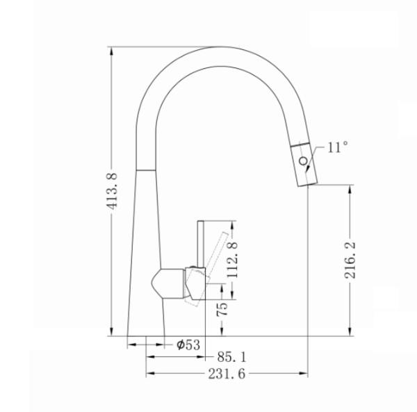 Dolce Pull Out Kitchen Mixer