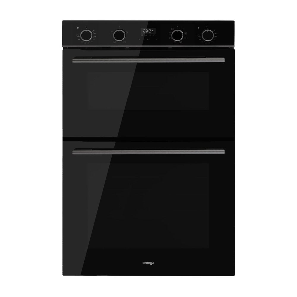 Omega 60cm 12 Function Double Oven, Midnight
