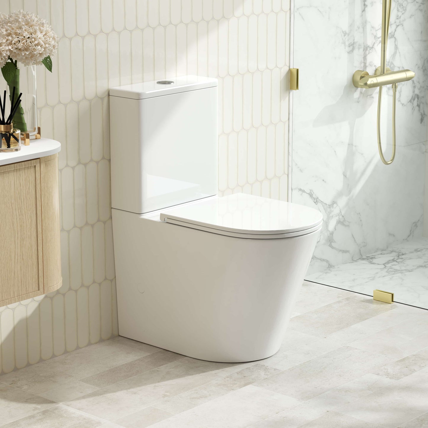 OXFORD Tornado Rimless Back To Wall Toilet Suite