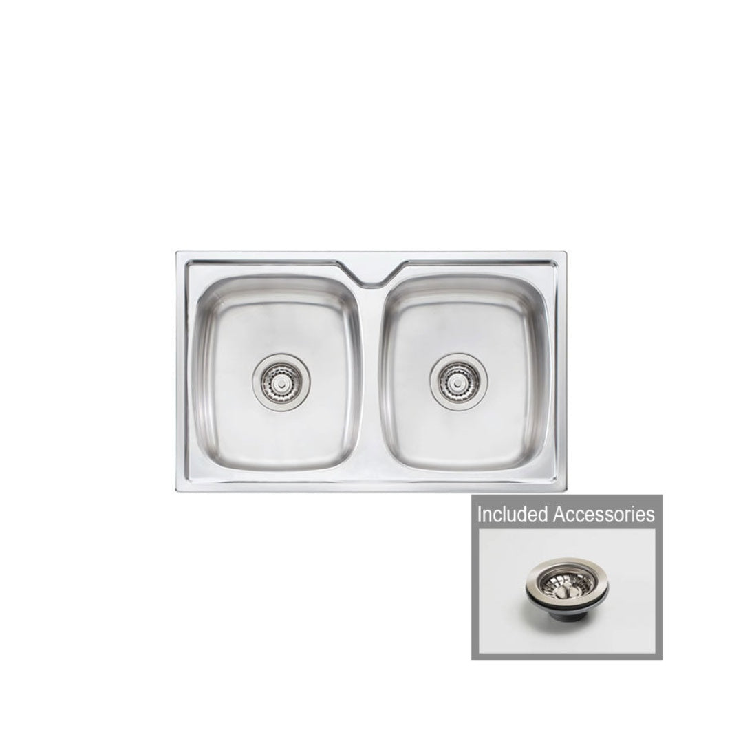 Oliveri Endeavour Double Bowl Topmount Sink EE64