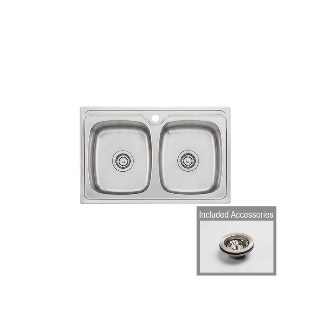 Oliveri Endeavour Double Bowl Universal Sink | EE23TU