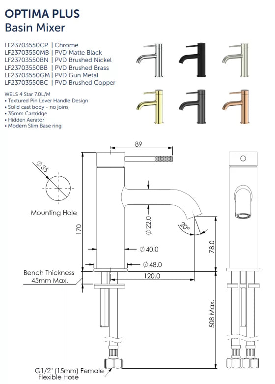 Optima Basin Mixer - Reno Spares