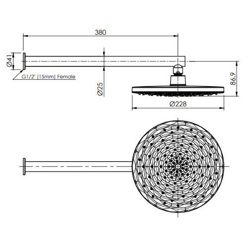 Optima Wall Shower - Reno Spares