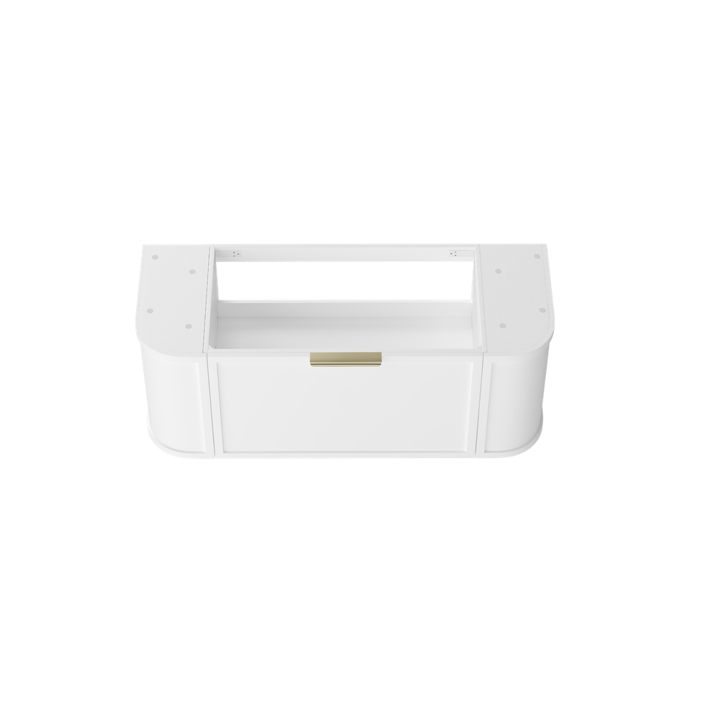 Otti Hampshire 1200mm Satin White Wall Hung Curve Vanity