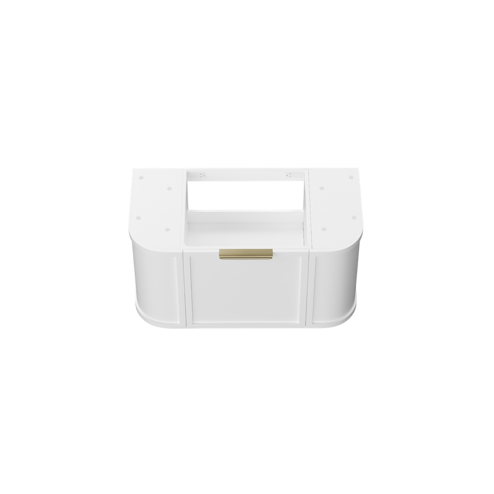 Otti Hampshire 900mm Satin White Wall Hung Curve Vanity