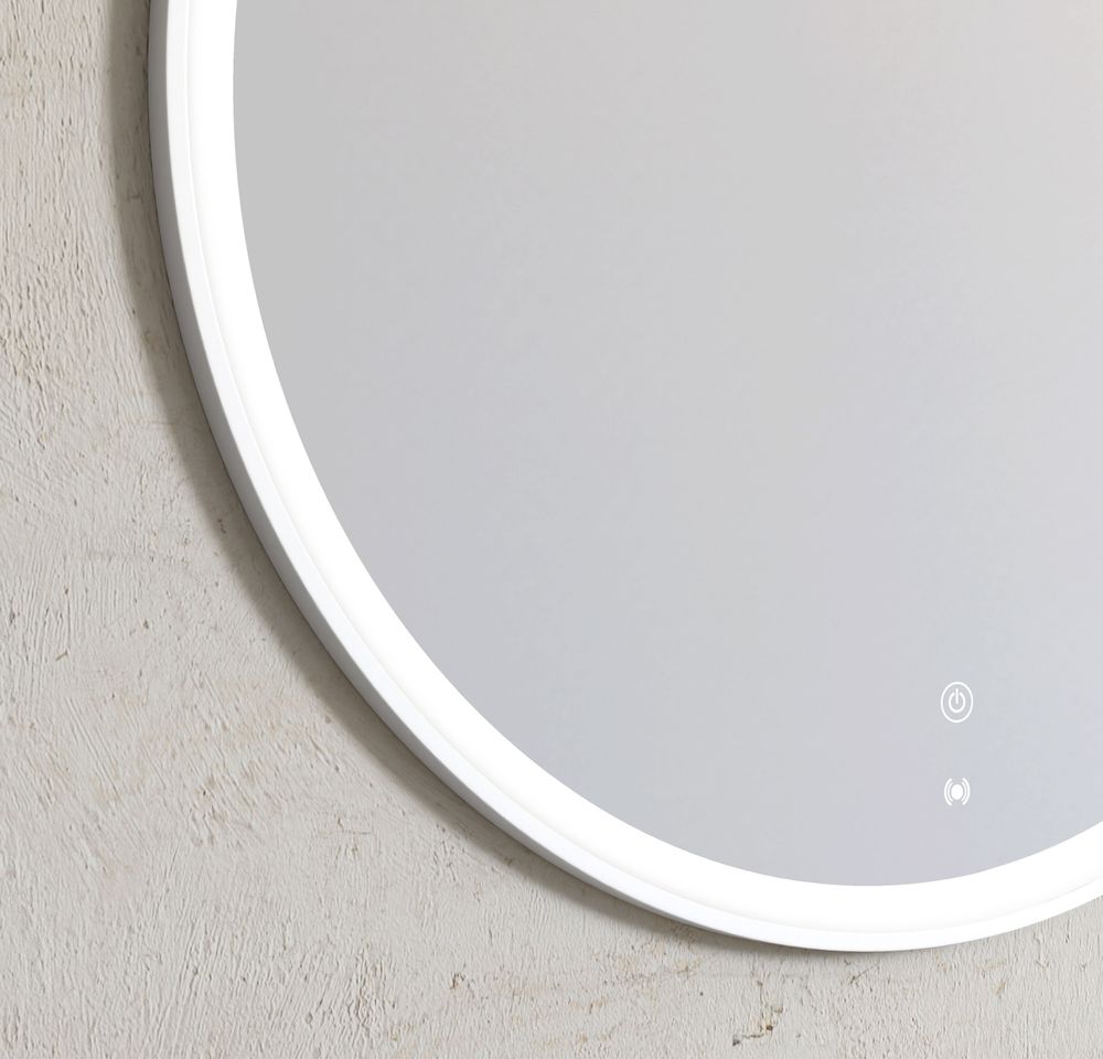 Otti LED Bondi 800mm White Metal Frame Mirror