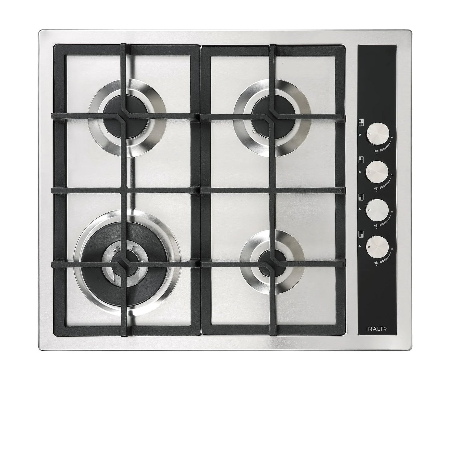 Cooktop Gas 600mm InAlto 4 Burners Inc Wok FFD SS