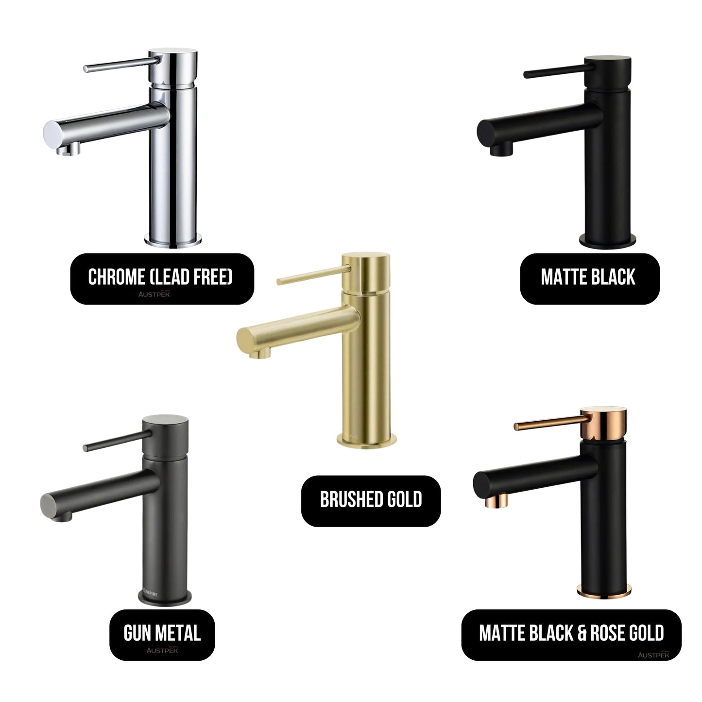 INSPIRE ROUL BASIN MIXER AND ROSE