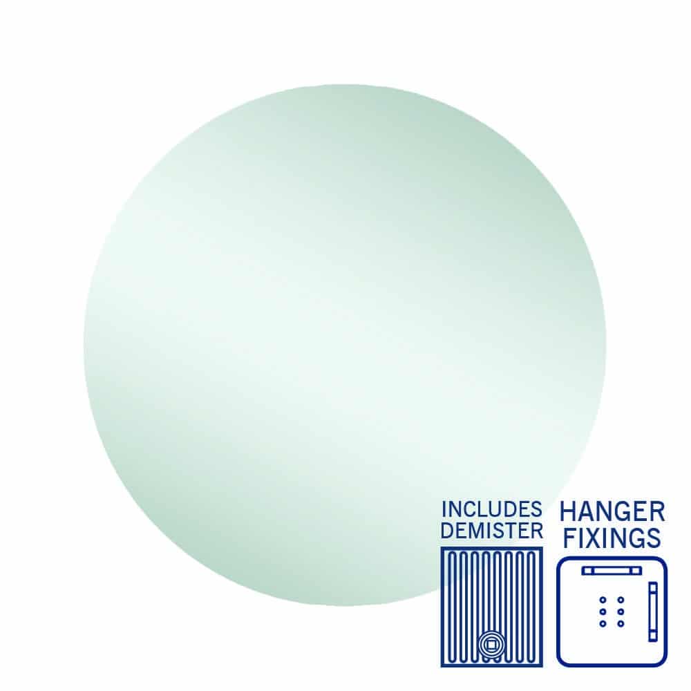 RR7070HND Round Polished Edge Mirror with Demister