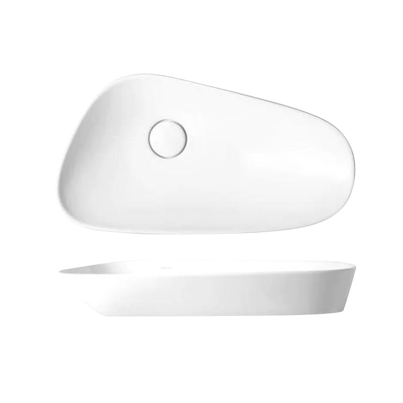 Subtle 650x350 Bench Basin Gloss White