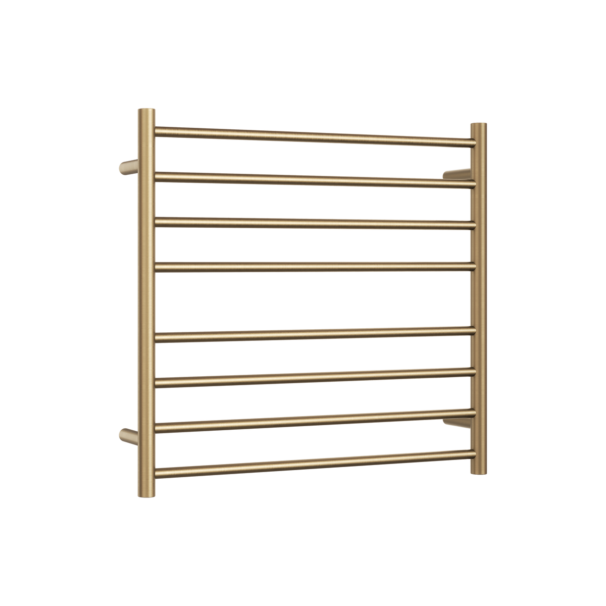 SR33MBB Brushed Brass Round Ladder Heated Towel Rail