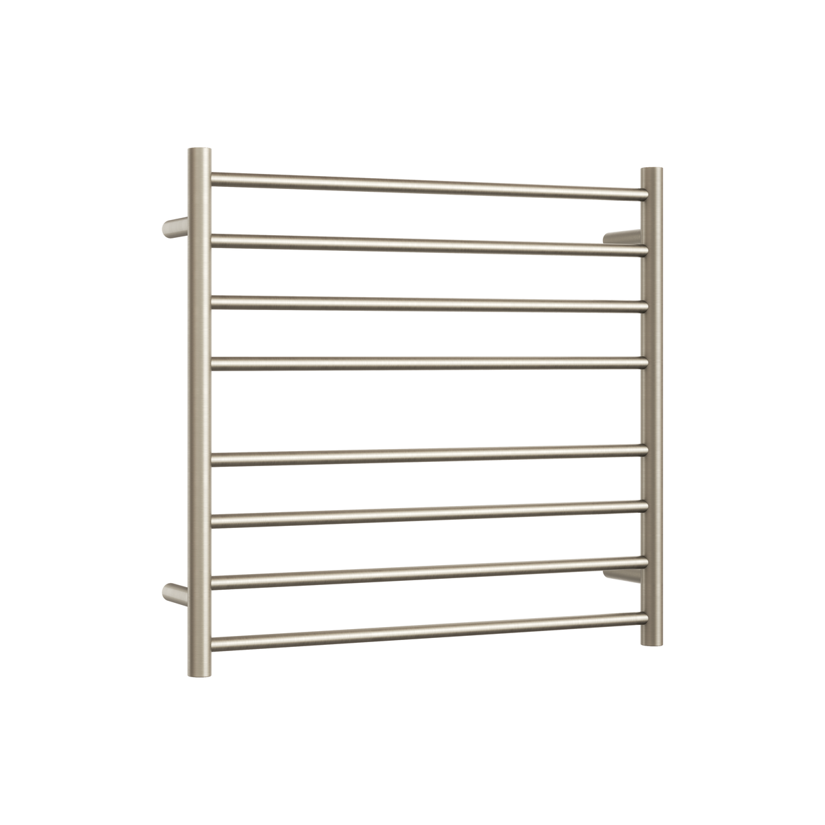 SR33MBN Brushed Nickel Round Ladder Heated Towel Rail