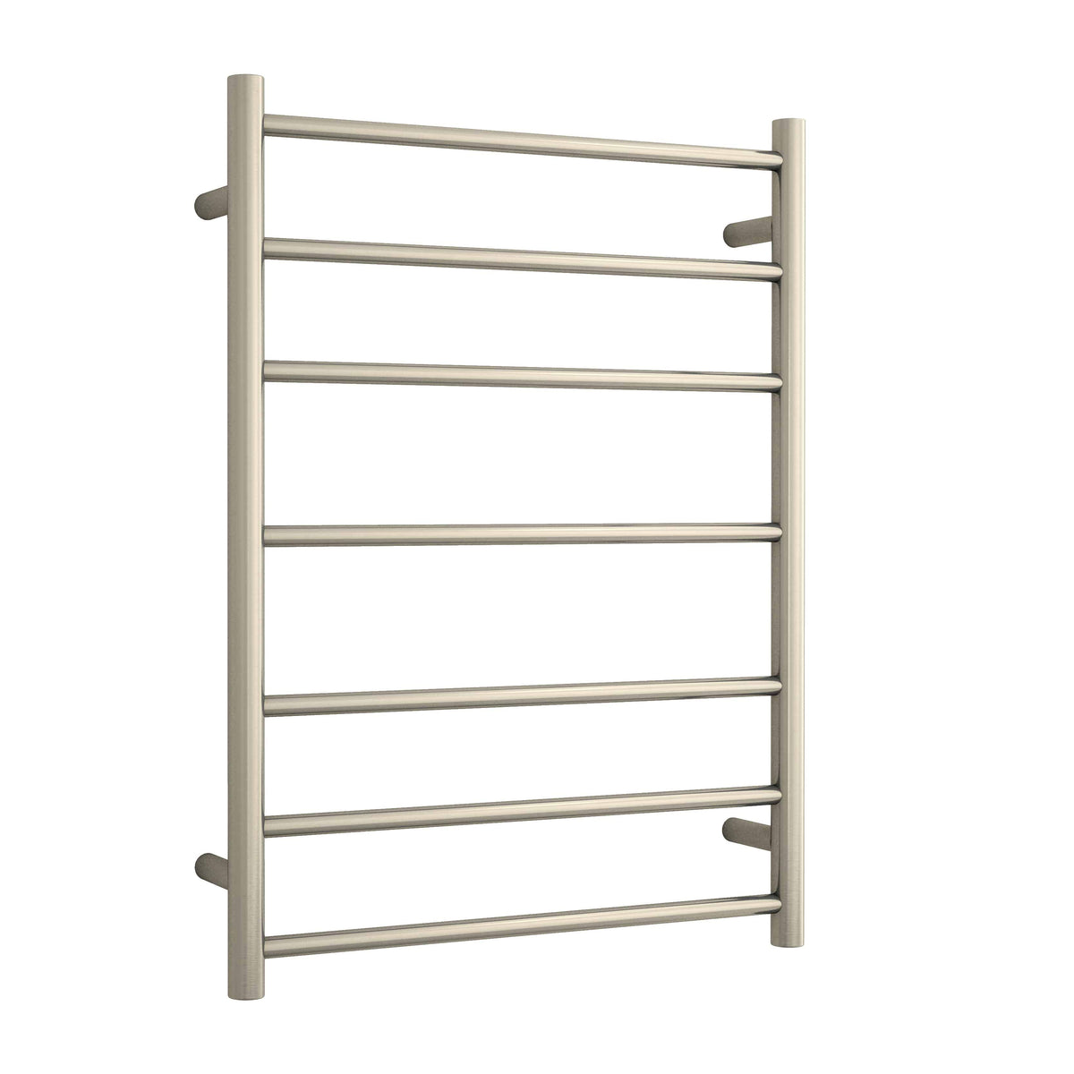 SR44MBN Brushed Nickel Round Ladder Heated Towel Rail