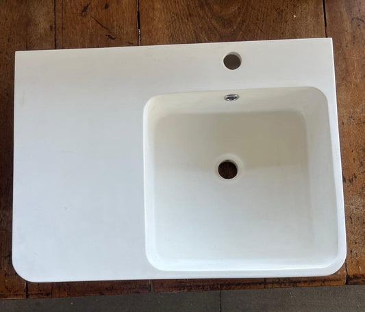 EX-DISPLAY Solid Surface Wall Mounted Basin 625w x 450d x 100h - Reno Spares
