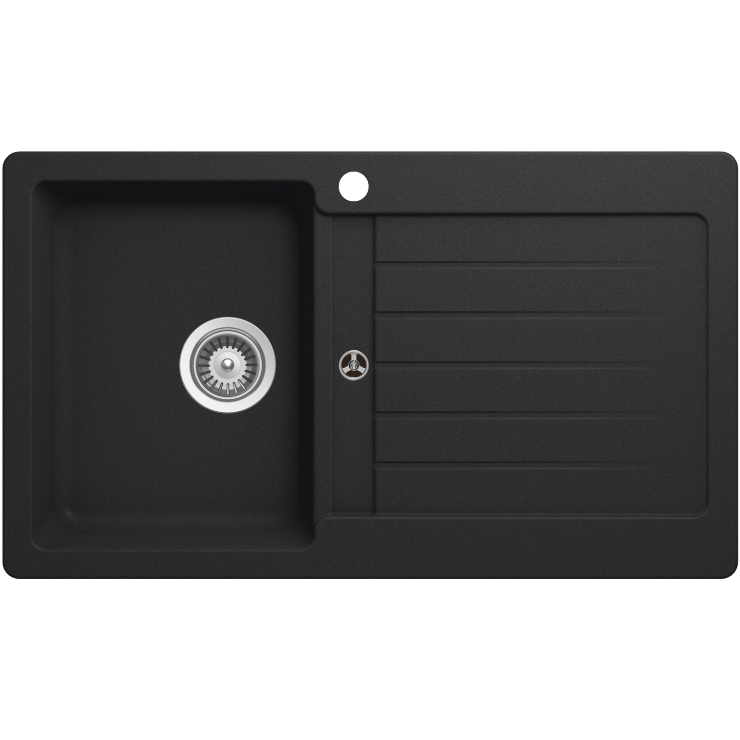 Schock Typos Single Bowl with Drainer Onyx Left Hand Bowl 1TH