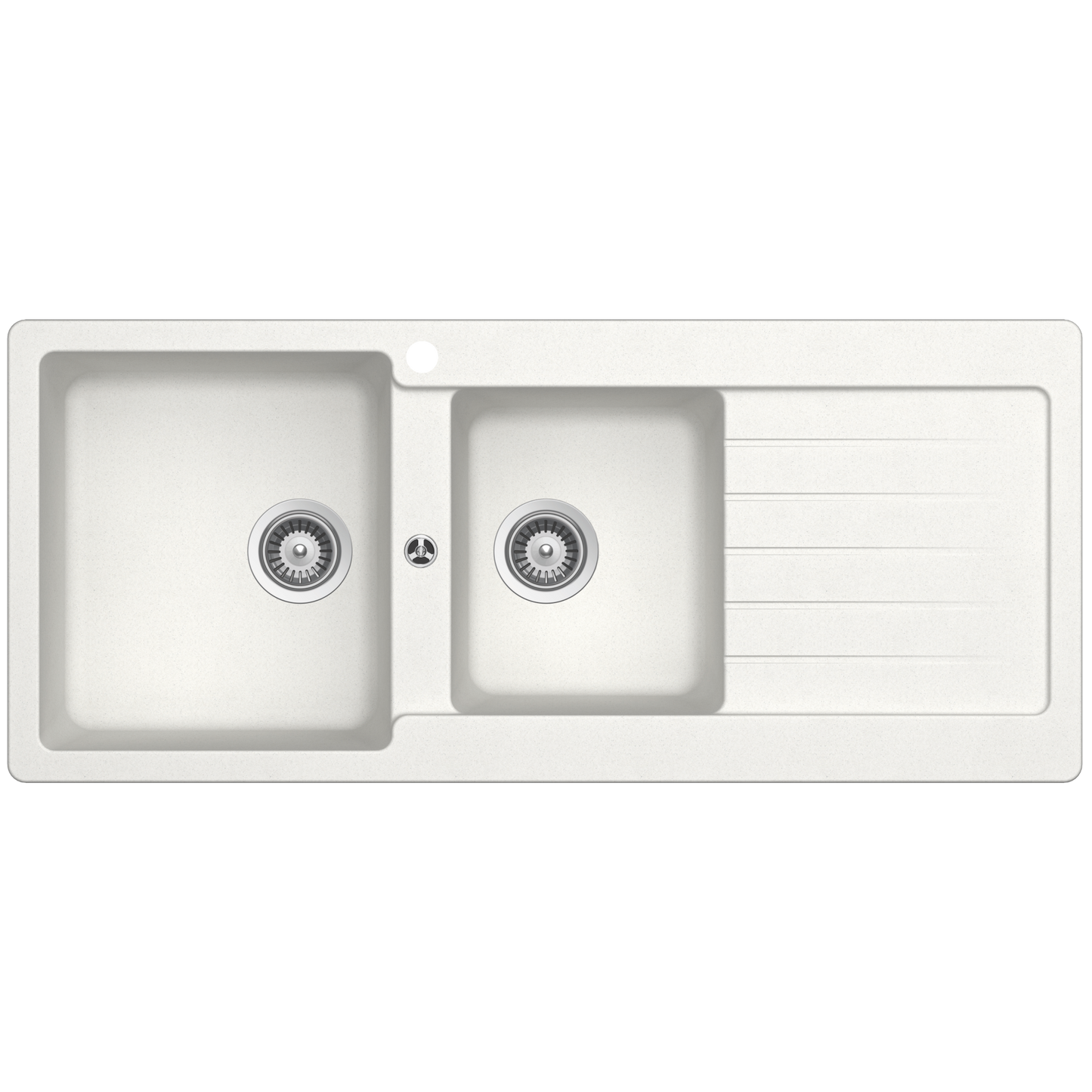 Abey SCHOCK Typos Topmount 1 & 3/4 Left Hand Bowl Sink & Drainer 1TH