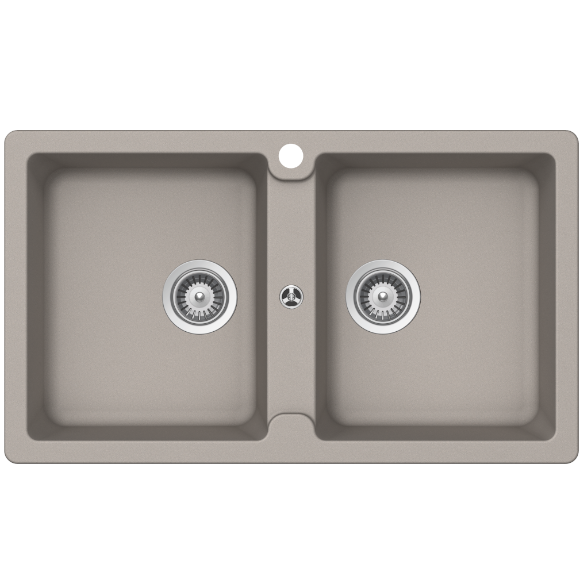 Schock Typos Double Bowl 1TH Concrete