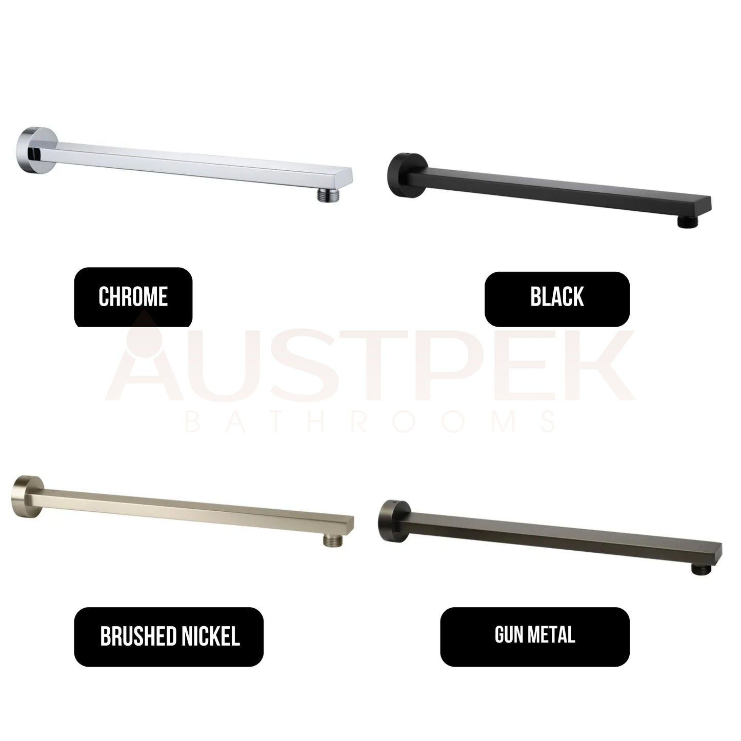 INSPIRE TARAN WALL SHOWER ARM 400MM GUN METAL