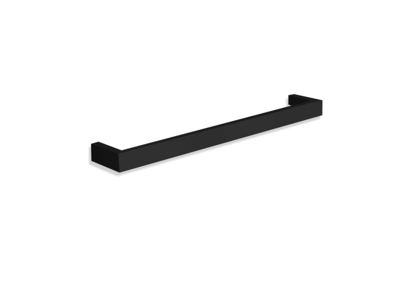 Uss6B Matt Black Square Non-Heated Single Towel Rail - Reno Spares