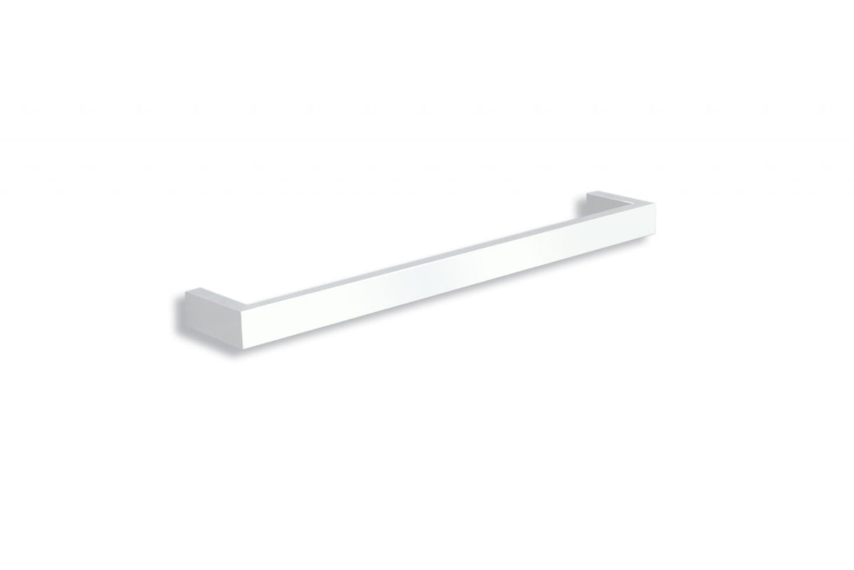 DSS6W Satin White Square Single Bar Heated Towel Rail