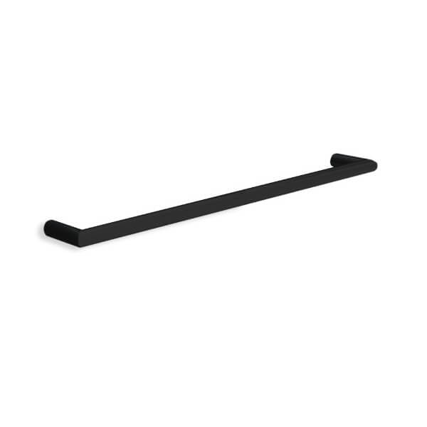 Thermorail 12V Round 832 Black Single Bar Heated Towel Rail