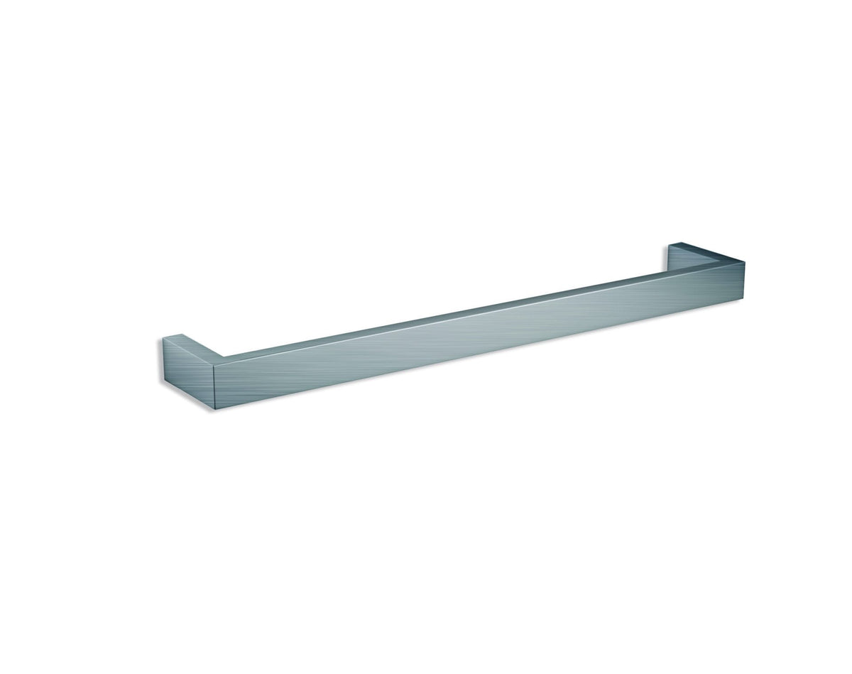 DSS6BR Brushed Square Single Bar Heated Towel Rail