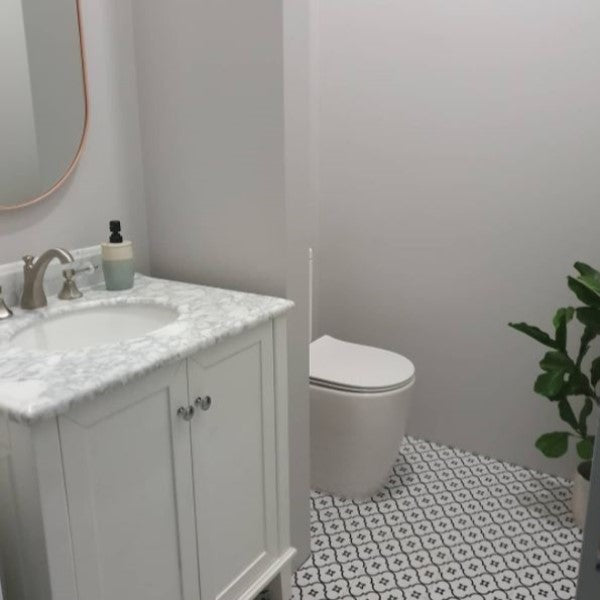 Turner Hastings Coventry 750mm Satin Vanity, Marble Top