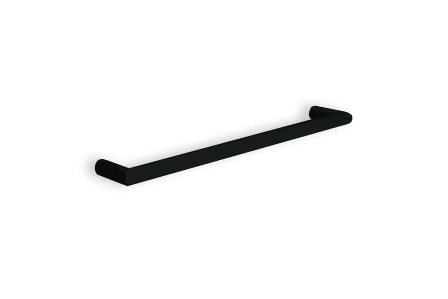 Usr6B Matt Black Round Non-Heated Single Bar Towel Rail - Reno Spares