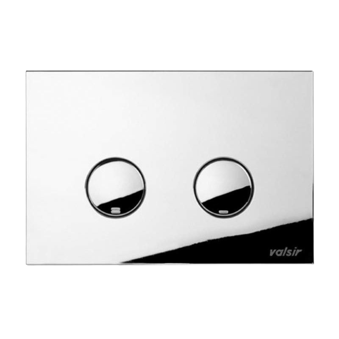 ABS Pneumatic Flush Plate Chrome 170 x 110 - Complete with White Frame & buttons
