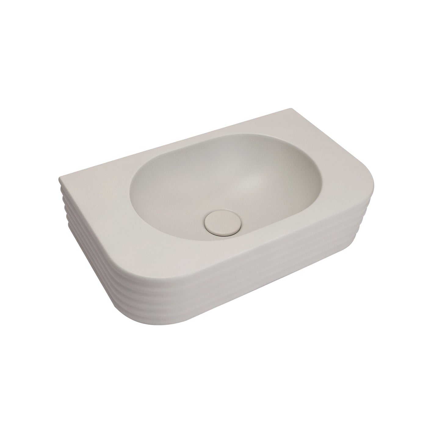 VIVO 45 Concrete D-Shape Wall-Hung Basin-Gray White
