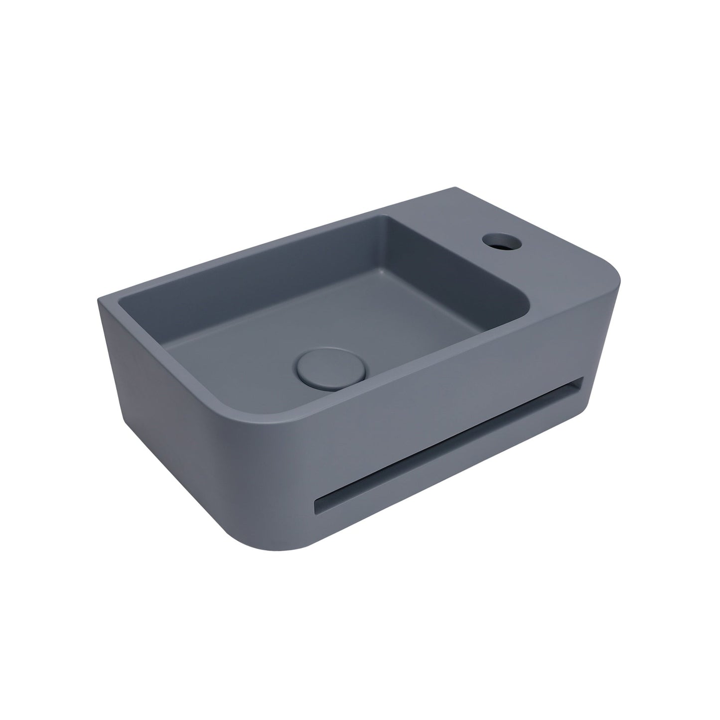 VIVO 43 Concrete Wall-Hung Basin-Blue Ashes
