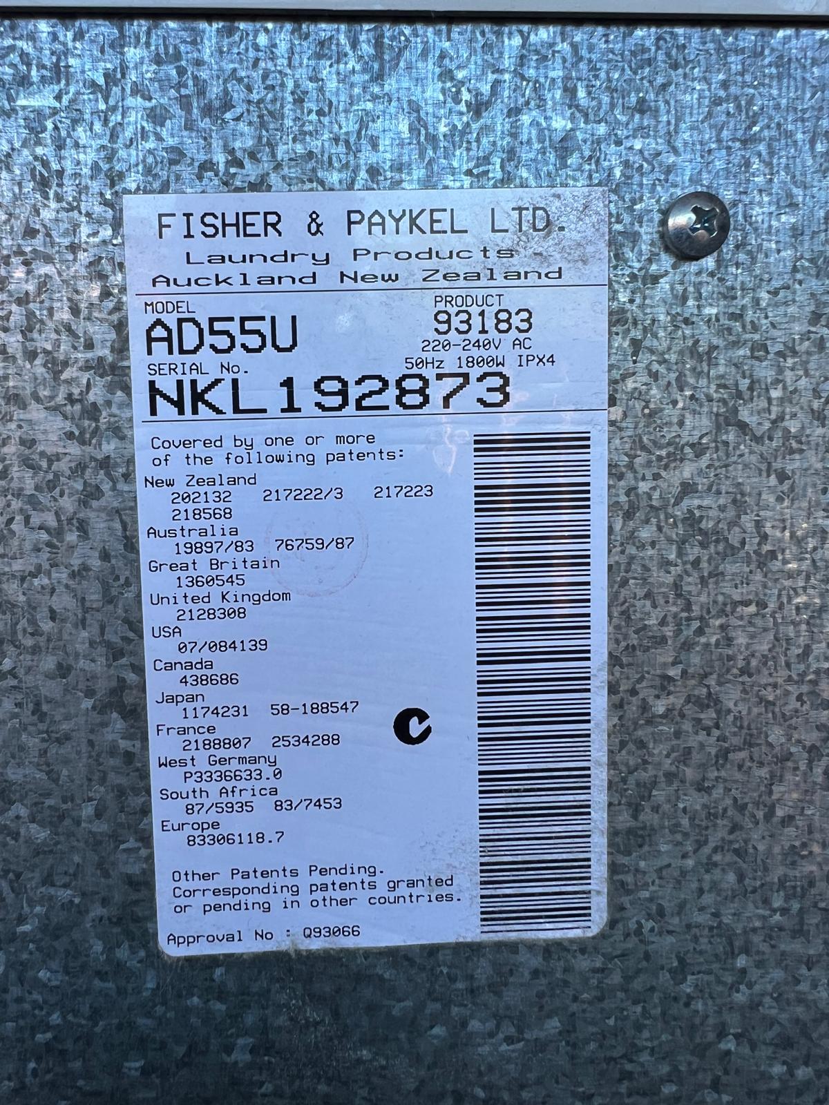Fisher & Paykel AD55U 5.5kg Vented Dryer – Quality Used | Tested & Cleaned | Reno Spares
