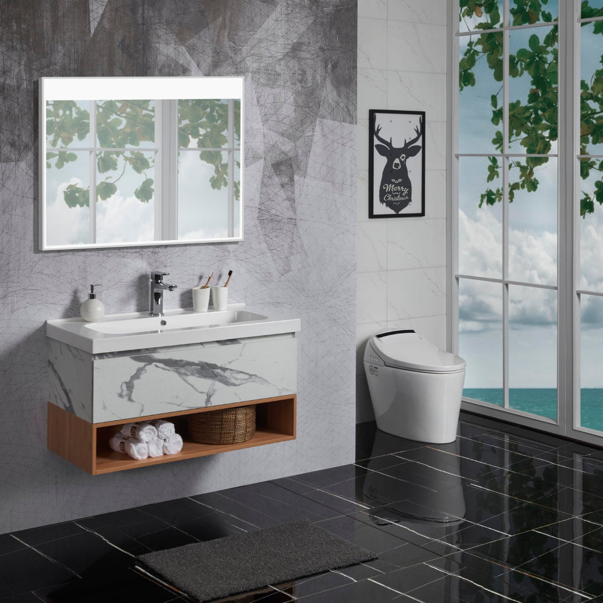 ZERO 1000MM, Callacatta, Wall Hung