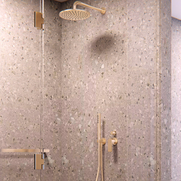 Nero Bianca NR321511GBG Brushed Shower Mixer With Divertor Separate Plate Universal Body