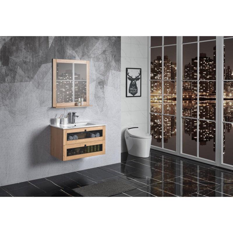 Belbagno Manhattan Wall Hung Vanity Oak 800mm