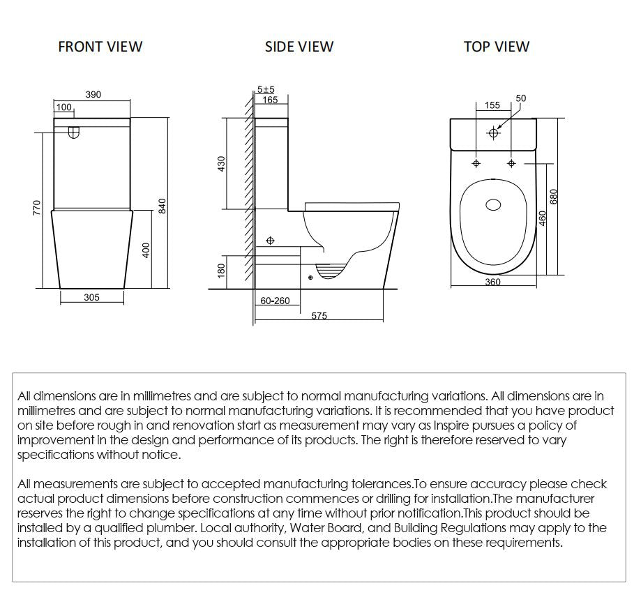 Alzano Rimless Toilet Suite Thick Seat / Geberit Cistern